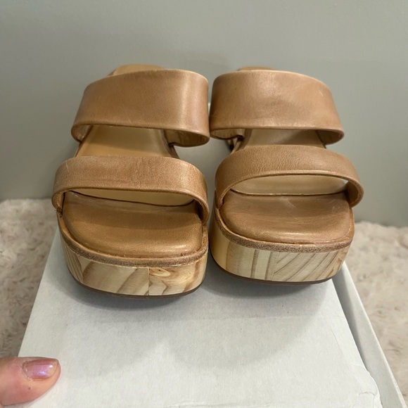 Nisolo Ellie All day clog Tan‎ wood Platform NEW - Picture 4 of 6